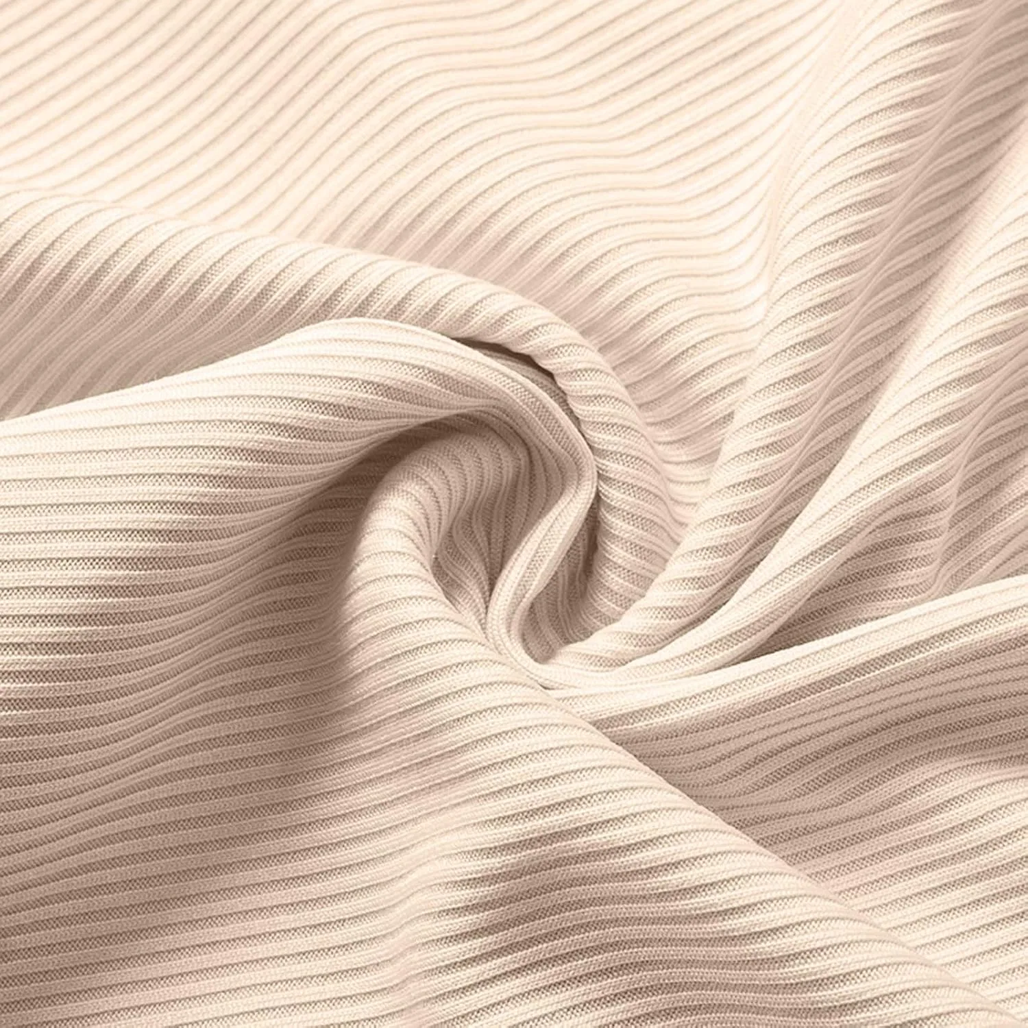 Женский ribbed топ с квадратным вырезом, Beige — фото 3