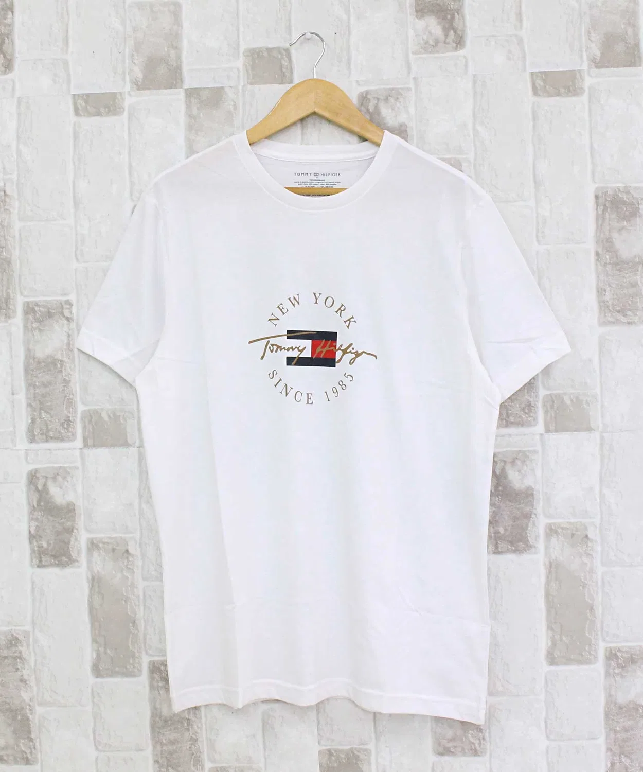 Мужская футболка с круглым вырезом и принтом Circle Logo TOMMY HILFIGER, Navy — фото 2