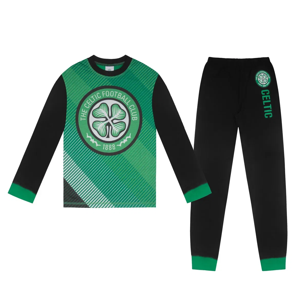 Детские пижамы с длинным рукавом Celtic Fc, Black