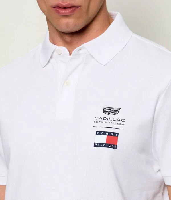 Мужское поло с коротким рукавом Tommy Hilfiger x Cadillac Formula 1 Team, белый — фото 4