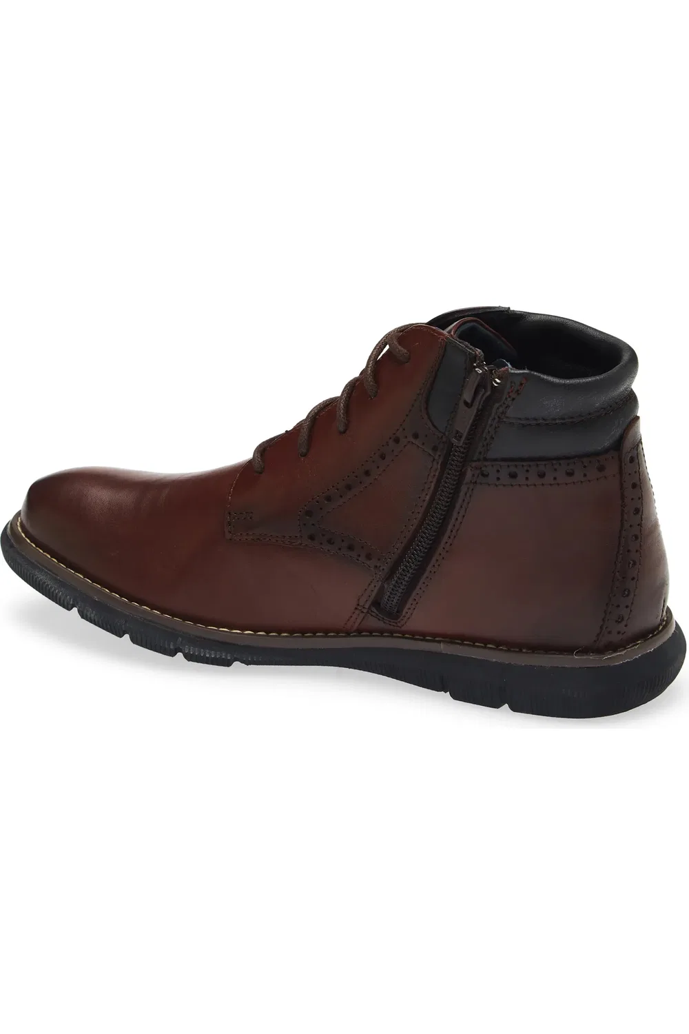 Детские ботинки на шнуровке с мыском Plain Toe Johnston & Murphy, Mahogany Full Grain — фото 2