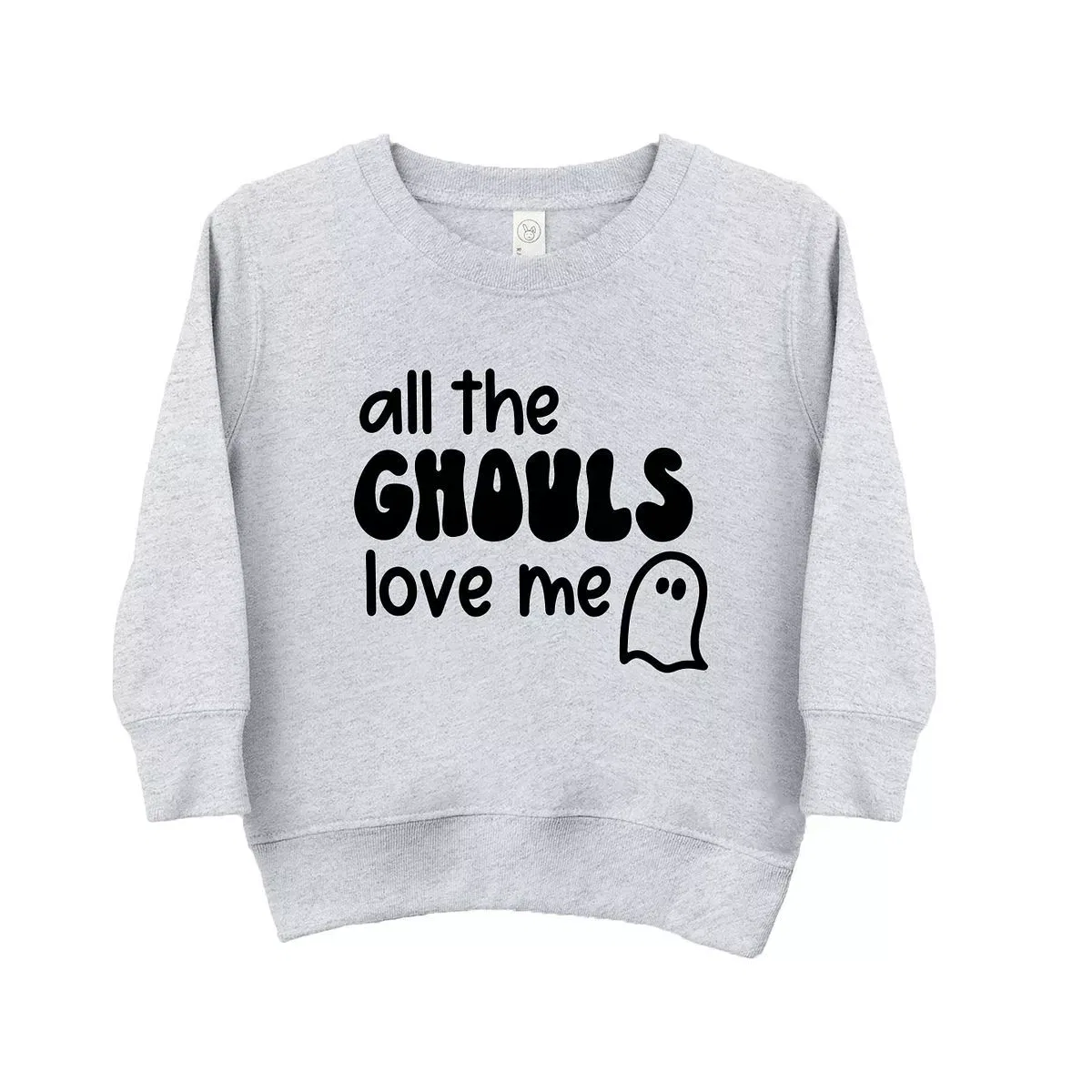 Детский свитшот с принтом All The Ghouls Ghost The Juniper Shop, Heather Grey