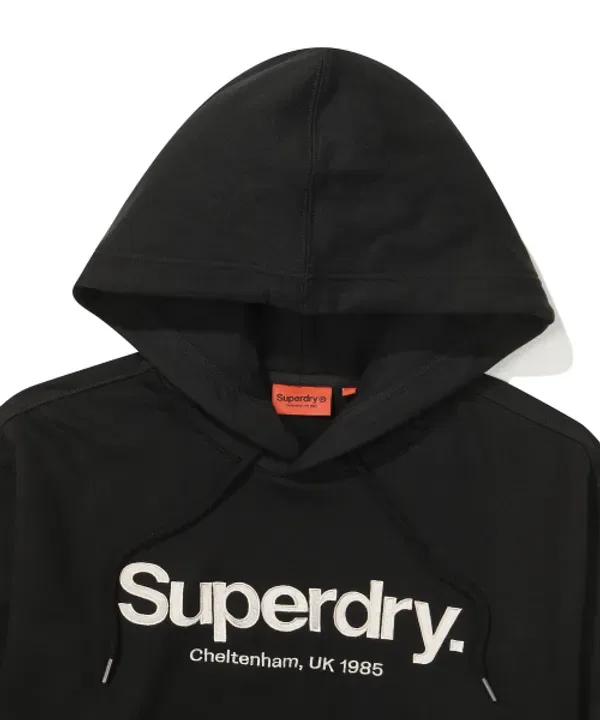 Худи с большим логотипом, Superdry, черный — фото 4