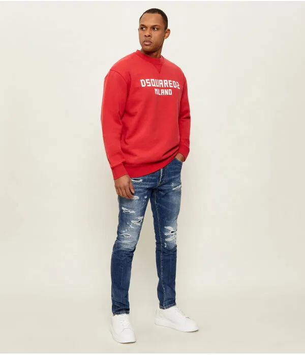 Мужской пуловер с круглым вырезом Dsquared2, красный — фото 2