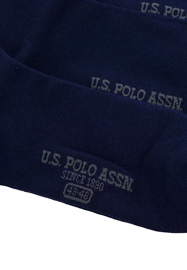 Носки хлопковые 9Er pack U.S. Polo Assn., темно-синий — фото 4