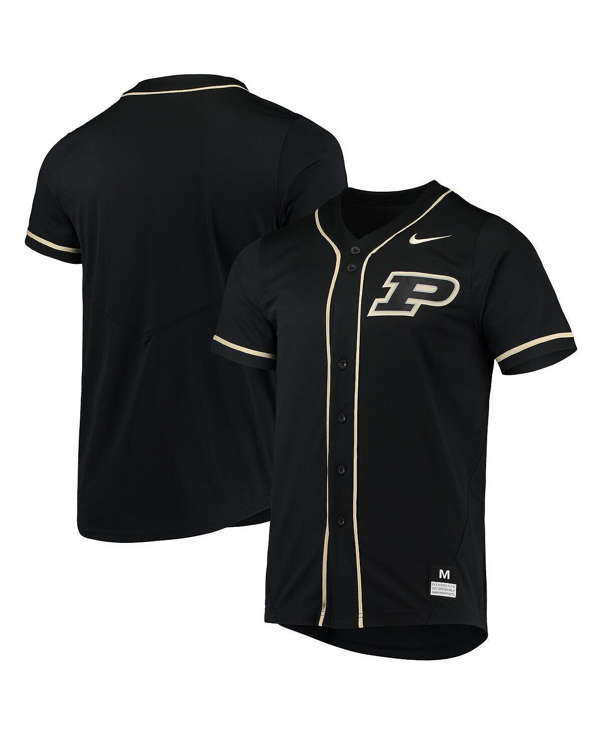 

Мужская черная бейсбольная майка purdue boilermakers replica Nike, черный