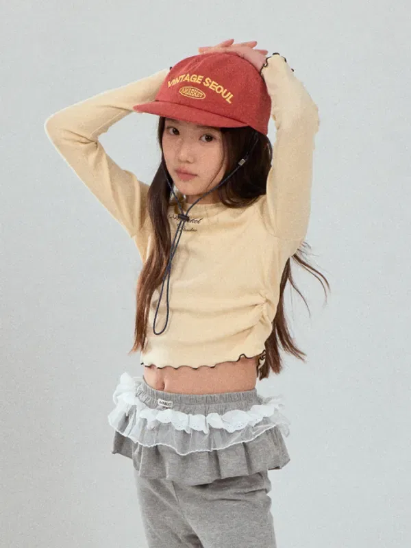 Футболка с боковыми швами, Side shirring point tee A-Market, желтый