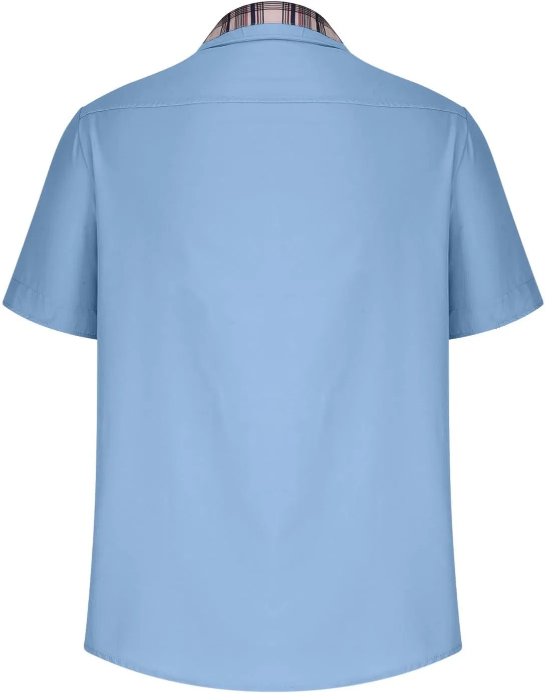 Мужская повседневная футболка с отложным воротником Generic, Light Blue — фото 3