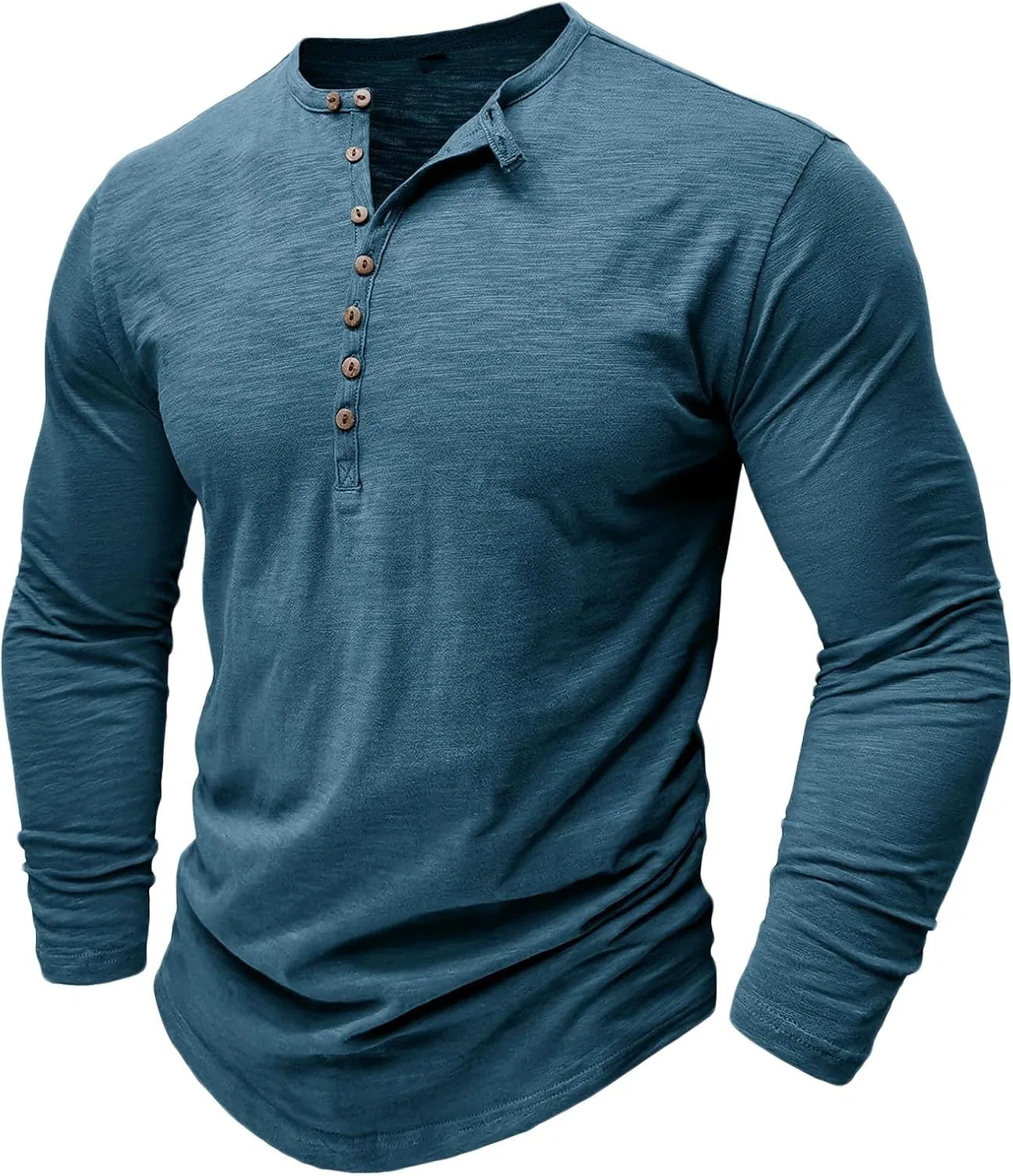 Мужская облегающая футболка с длинным рукавом Active, Blue