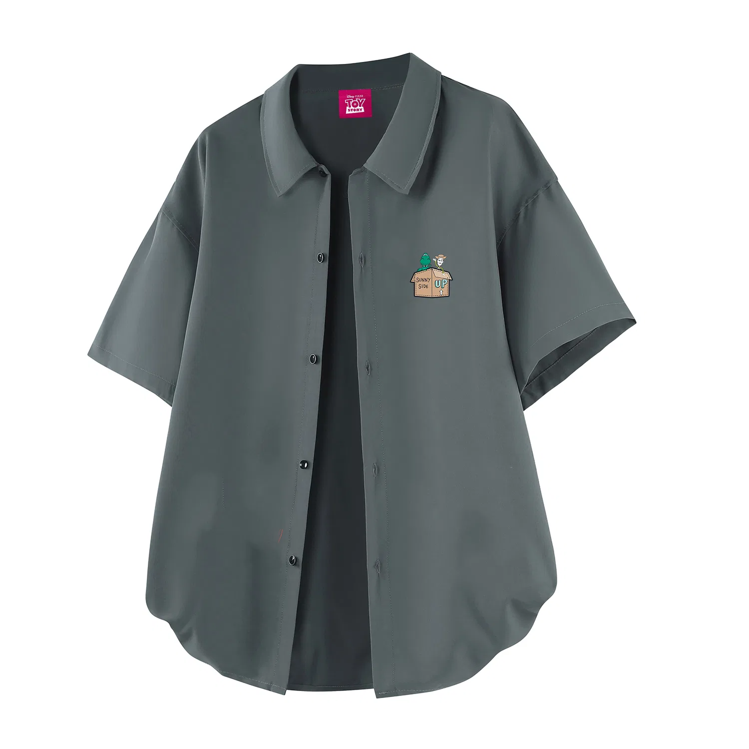 Детская рубашка с лацканами Disney Unisex Lapel Thin Shirt, Dark Gray