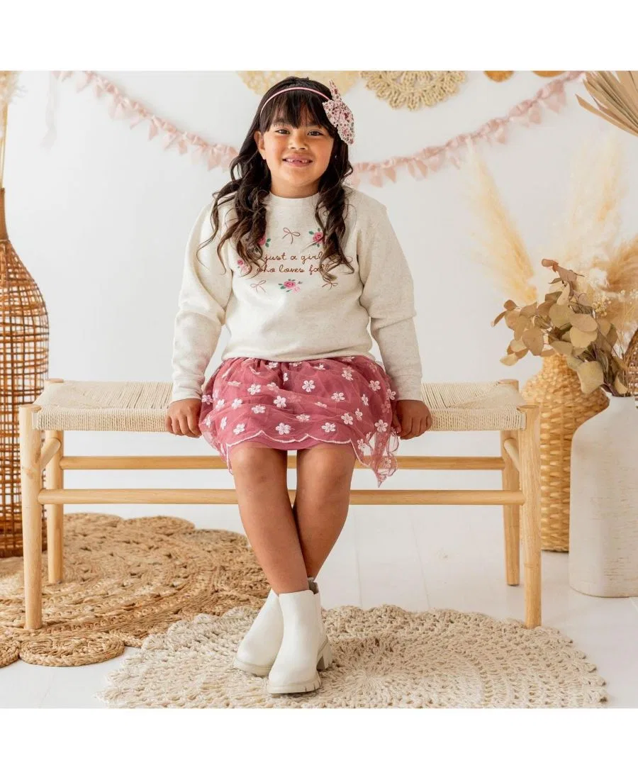Толстовка Little Girls Just A Fall Girl Sweet Wink, Natural heather — фото 3
