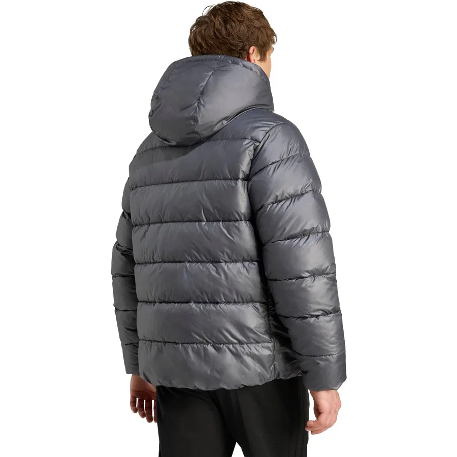 Мужская куртка-пуховик с капюшоном Climawarm Synthetic Down Puffer Hooded adidas, Серый — фото 2