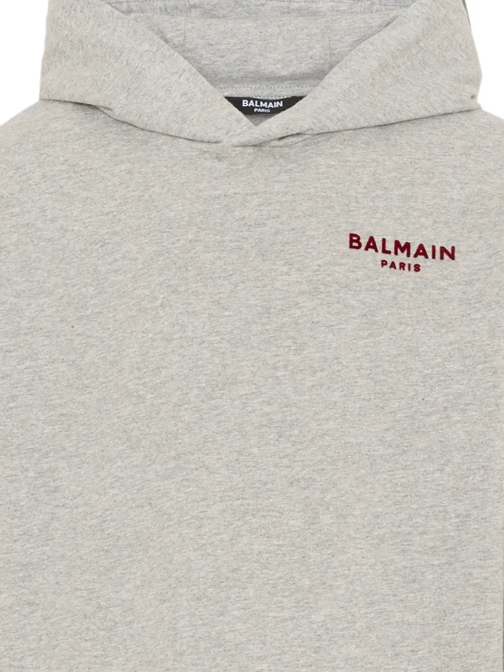 Толстовка с многослойными рукавами и логотипом Balmain Kids, серый — фото 3