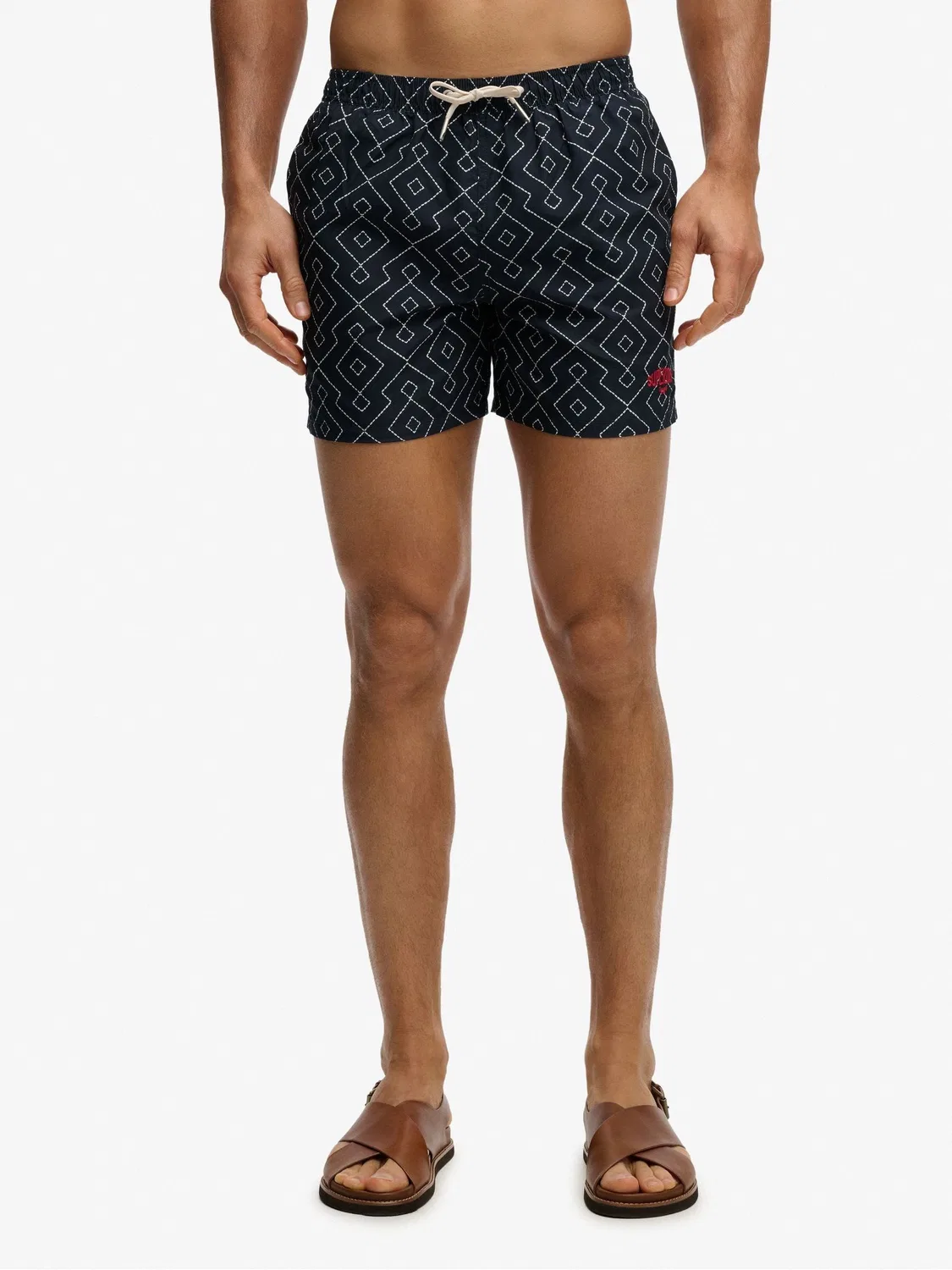 Плавки Superdry Premium Printed 15-inch, синие — фото 4