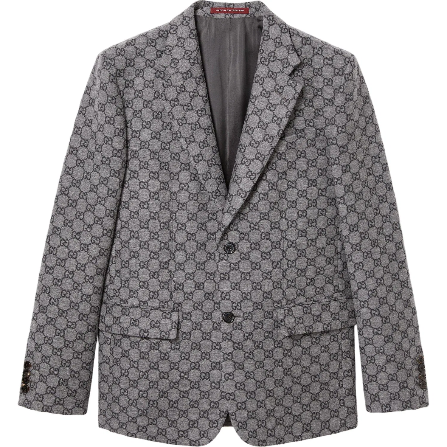 Мужское пальто из шерстяного фланели GUCCI, Gray