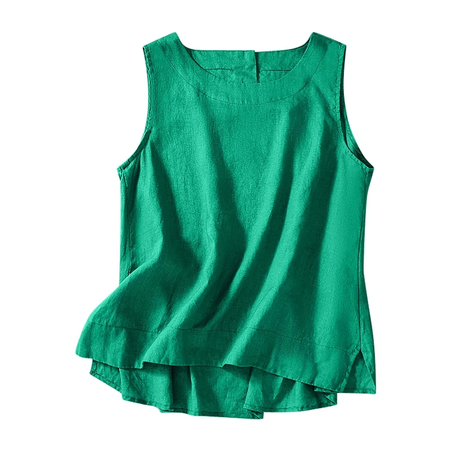 Женская хлопковая майка без рукавов, Green