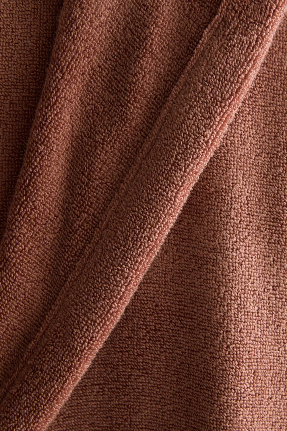 Очень мягкий банный халат с капюшоном (380 ГХМ²) ZARA, dark russet — фото 4