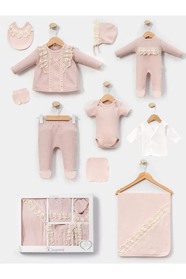 Детский комплект для выписки из роддома хлопковый Minicayzen, Pink — фото 3