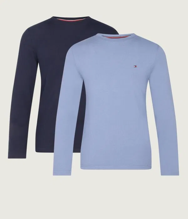Детский лонгслив с длинным рукавом комплект 2 шт Tommy Hilfiger, синий