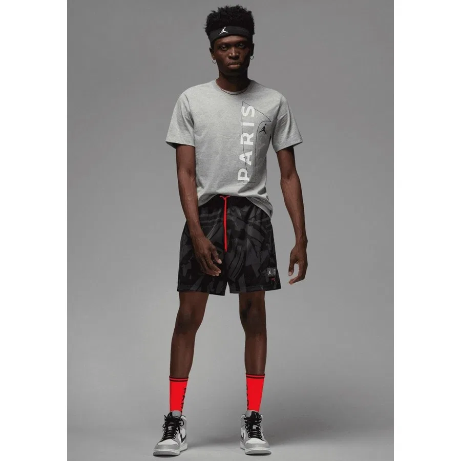 Мужская футболка с графическим принтом Air Jordan Paris Saint Germain Nike, Серый — фото 4