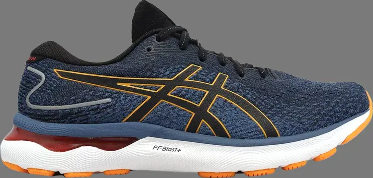 

Кроссовки gel nimbus 24 4e wide 'azure amber' Asics, синий, Синий;серый, Кроссовки gel nimbus 24 4e wide 'azure amber' Asics, синий