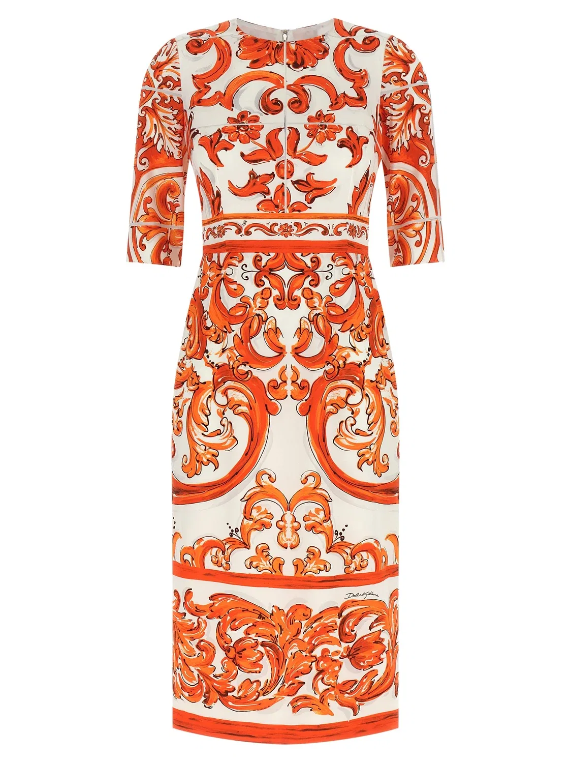 Платье «Майолика» DOLCE & GABBANA, оранжевый