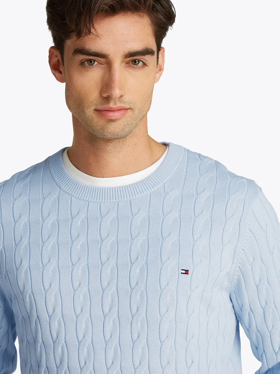 Свитер TOMMY HILFIGER 'CLASSIC' светло-голубого цвета — фото 4