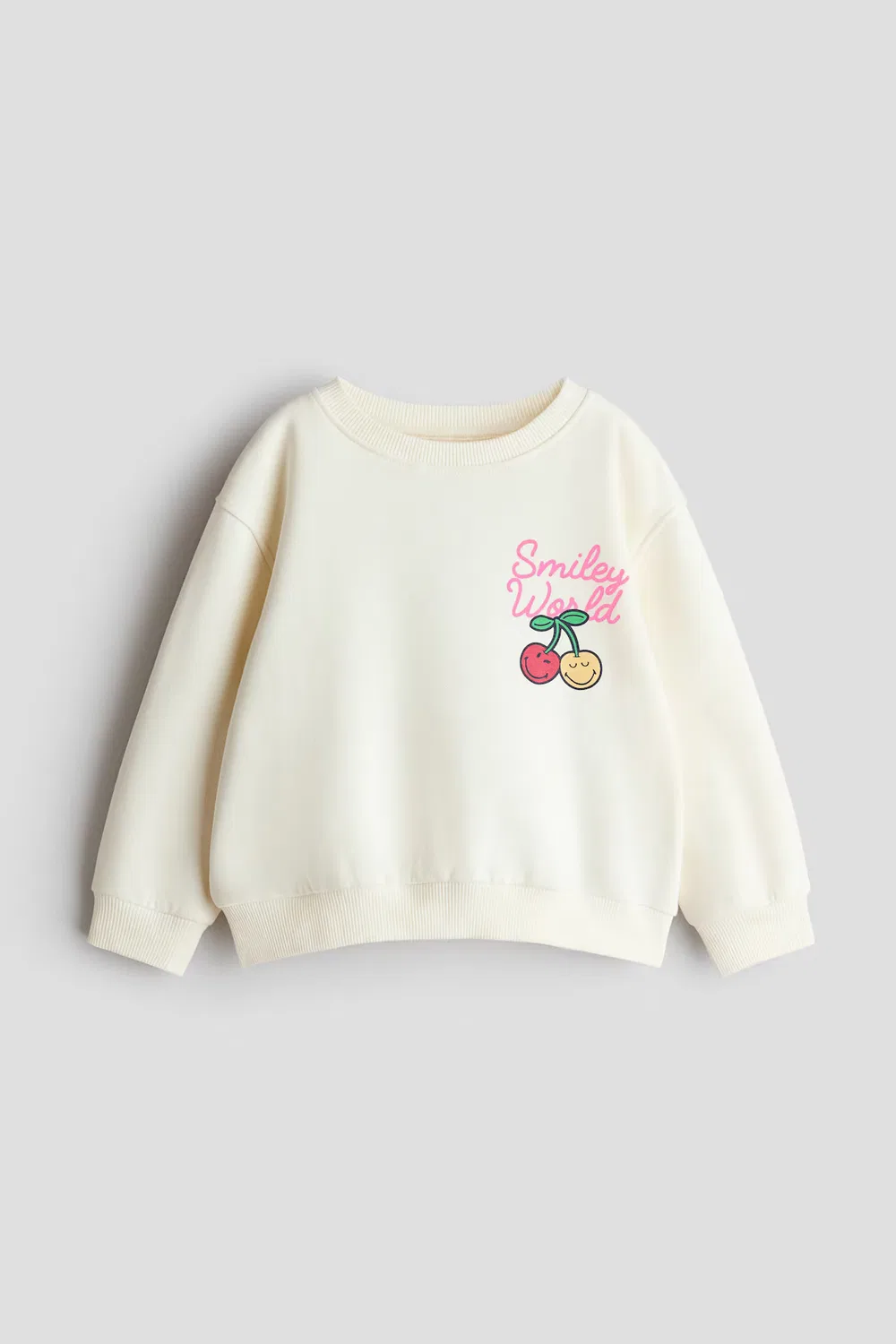 Толстовка с рисунком H&M, Cremefarben/Smileyworld