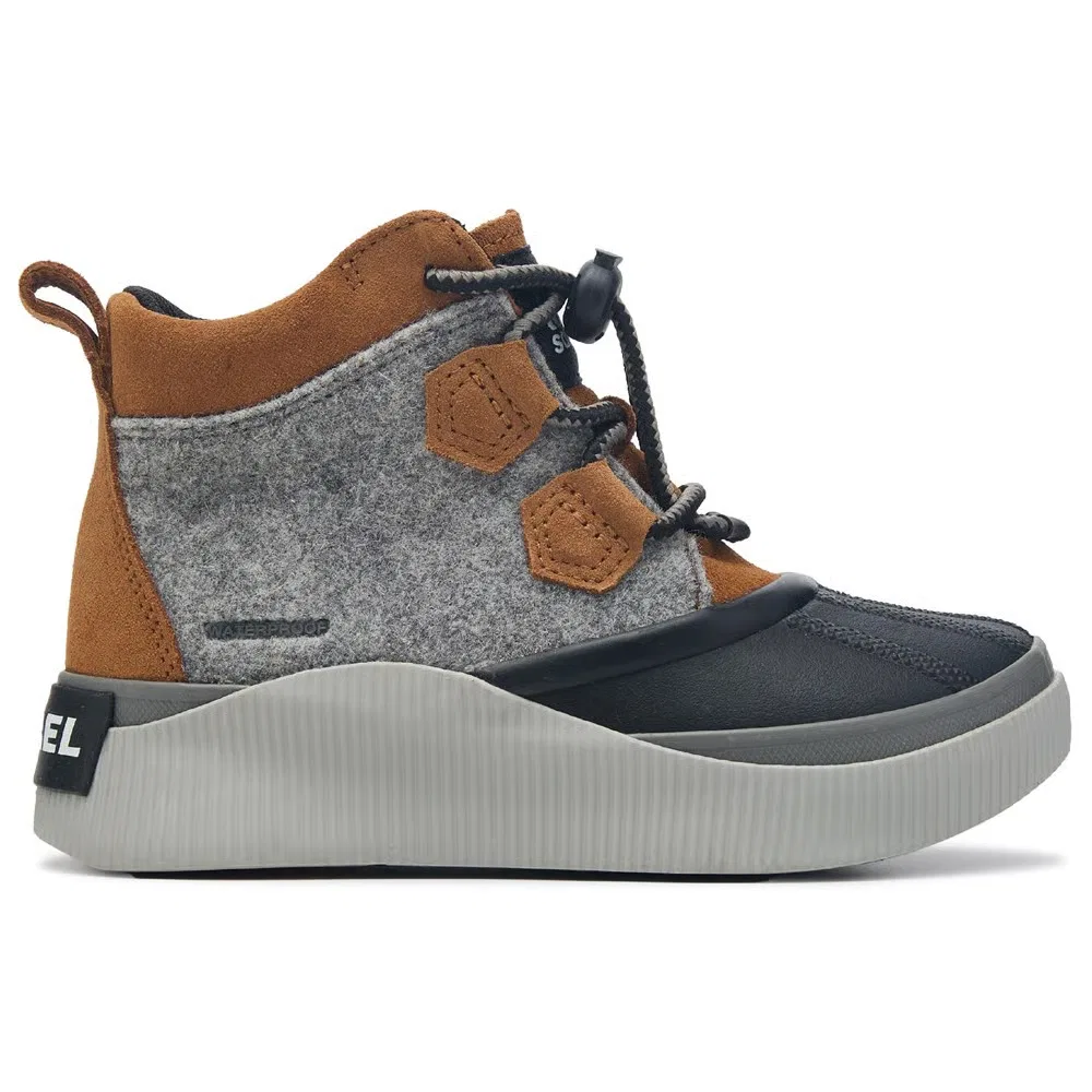 Детские водонепроницаемые зимние ботинки Out-n-Acto IV Sorel, Grey/Tan/Black — фото 2