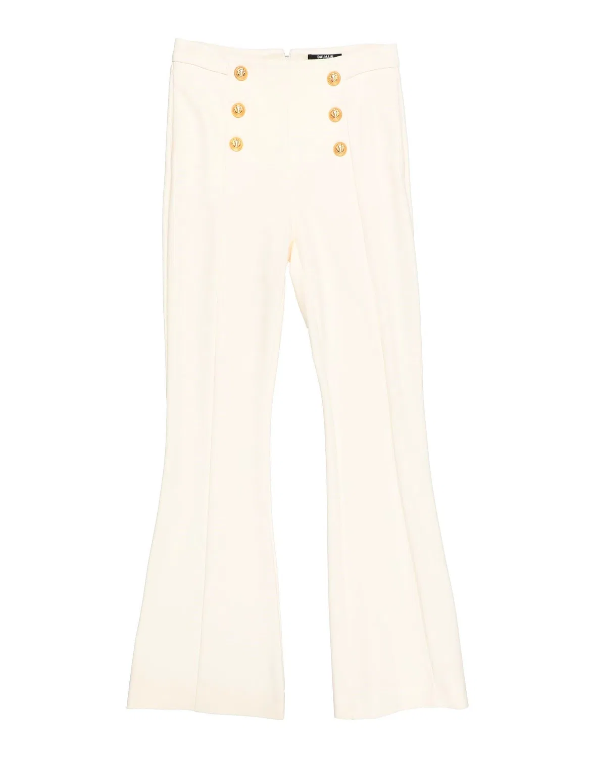 Брюки из джерси с аппликациями Balmain, айвори