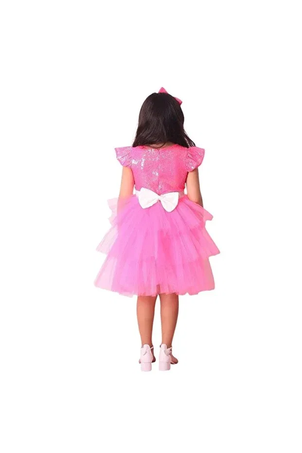 Детское платье для девочек с пайетками Katkat Girl's Tutu Dress Ahsenimbebe, Pink — фото 4