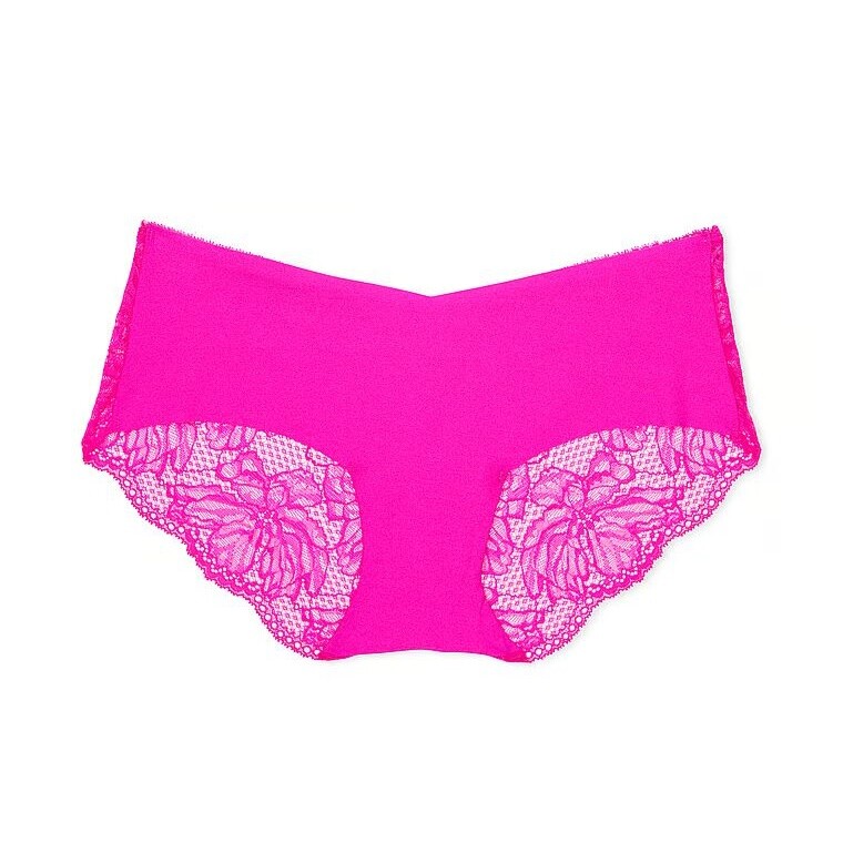 

Трусы Victoria's Secret No-Show Hiphugger In Lace Detail, ярко-розовый