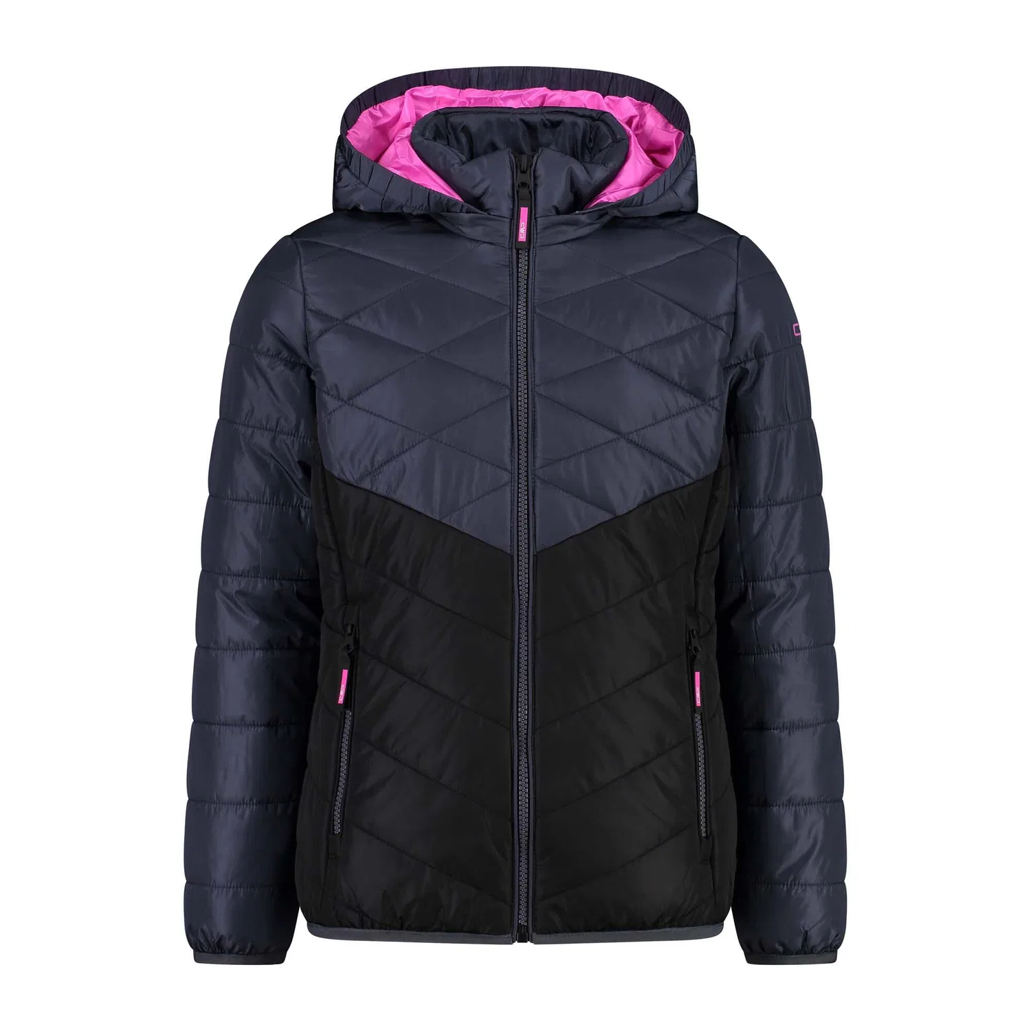Детская куртка для девочек с капюшоном Kid G Jacket Fix Hood Cmp, Grau Schwarz