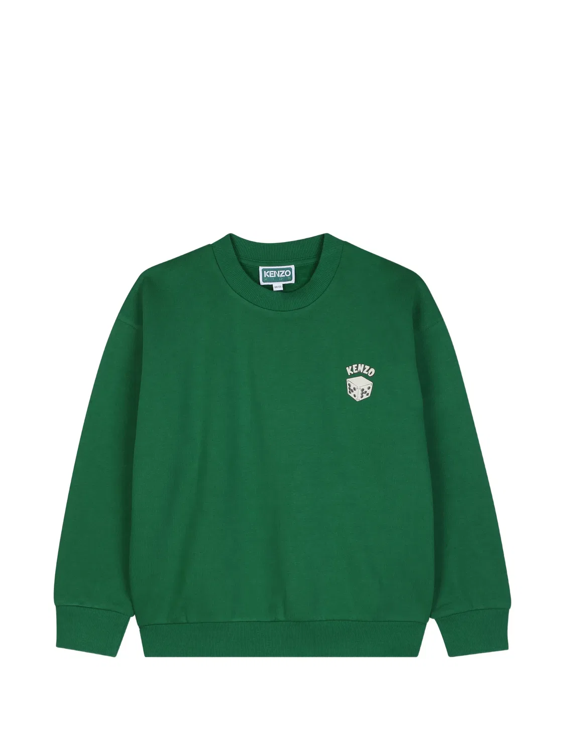 Свитшот с зеленым принтом Kenzo, зеленый