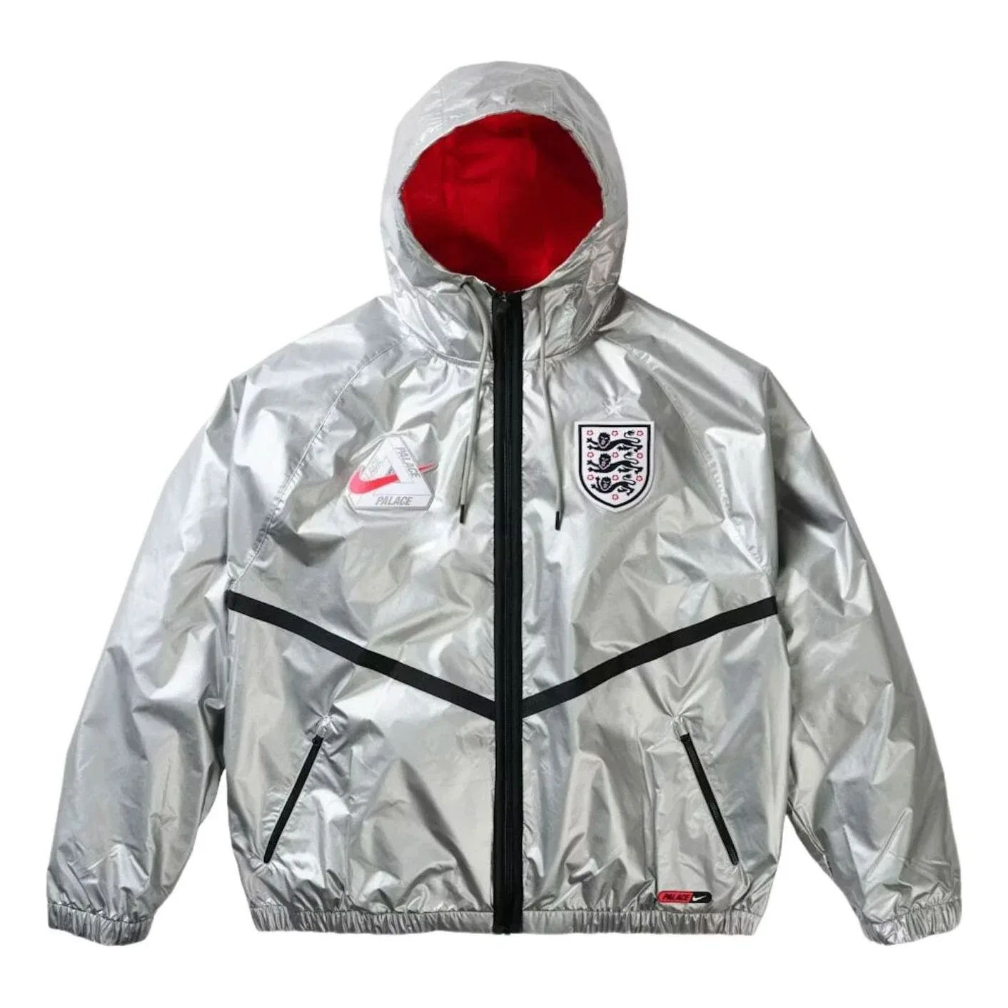 Мужская куртка с принтом Nike x Palace x England Cryoshot Dri-Fit Academy Anthem, серебристый