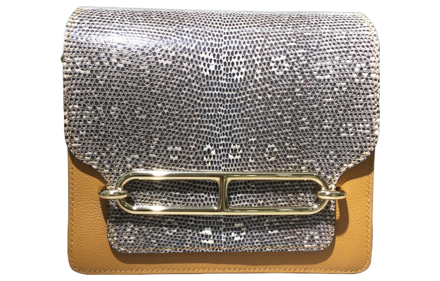 

Кошелек Roulis из кожи ящерицы, сумка через плечо, кроссбоди женская Sesame HERMES