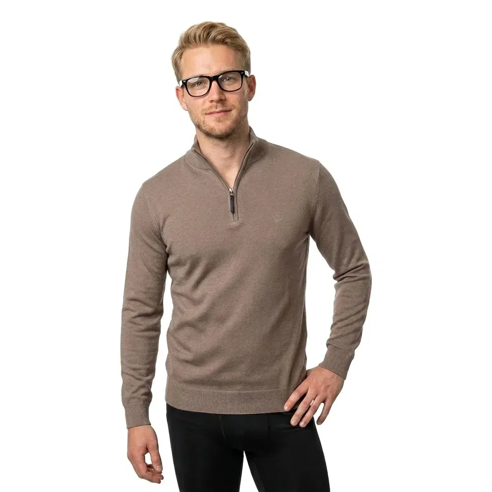 Свитер с полузастежкой Superdry Essentials Superdry, коричневый — фото 2
