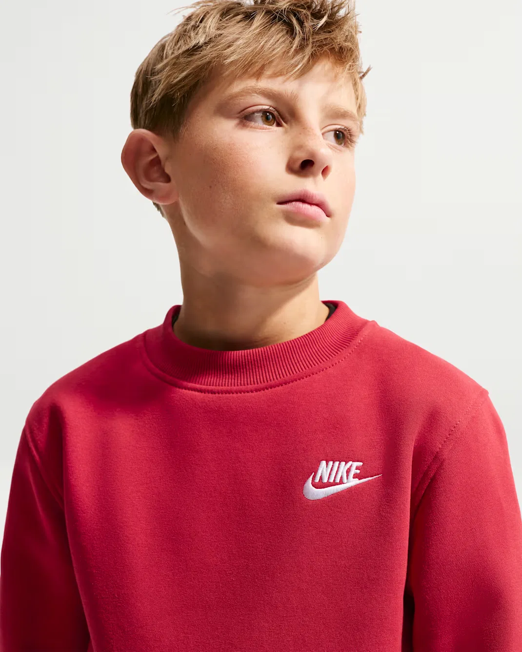 Толстовка для детей постарше Nike Sportswear Club Fleece, Tough Red/White — фото 3