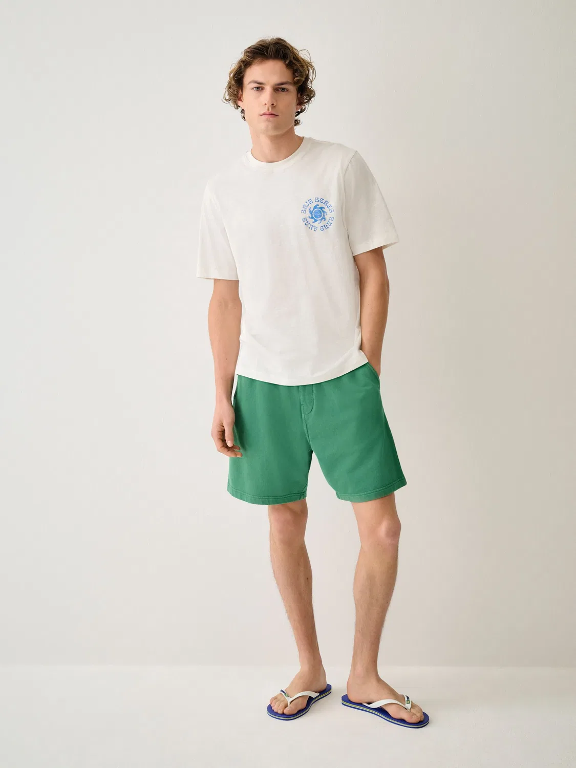Шорты, джерси, Green Garment Dyed Jersey Next, зеленый — фото 2
