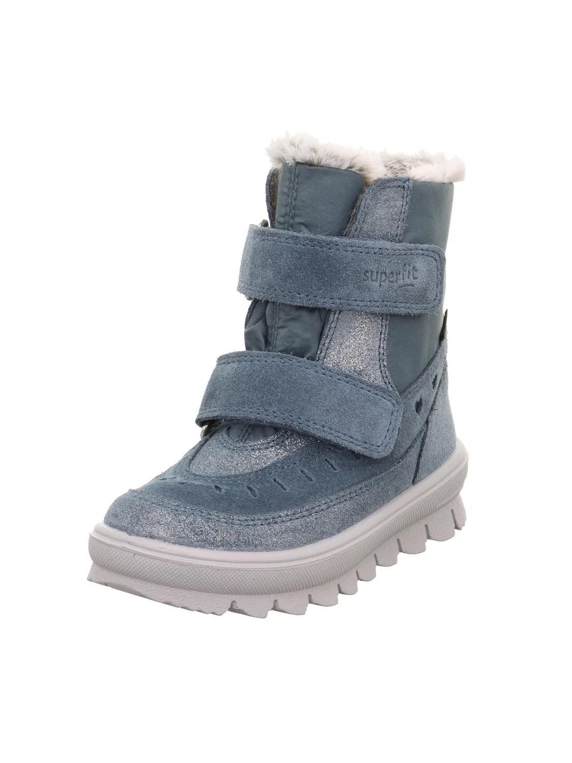 Детские снежные ботинки для девочек с блестками Flavia Superfit, Blue Blue 8000