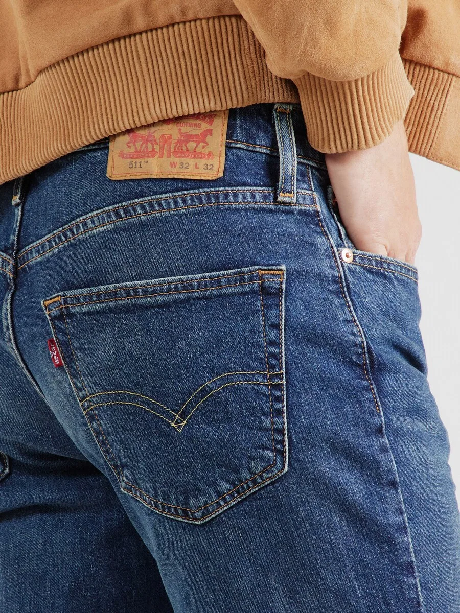Джинсы LEVI'S Slim fit темно-синего цвета — фото 2