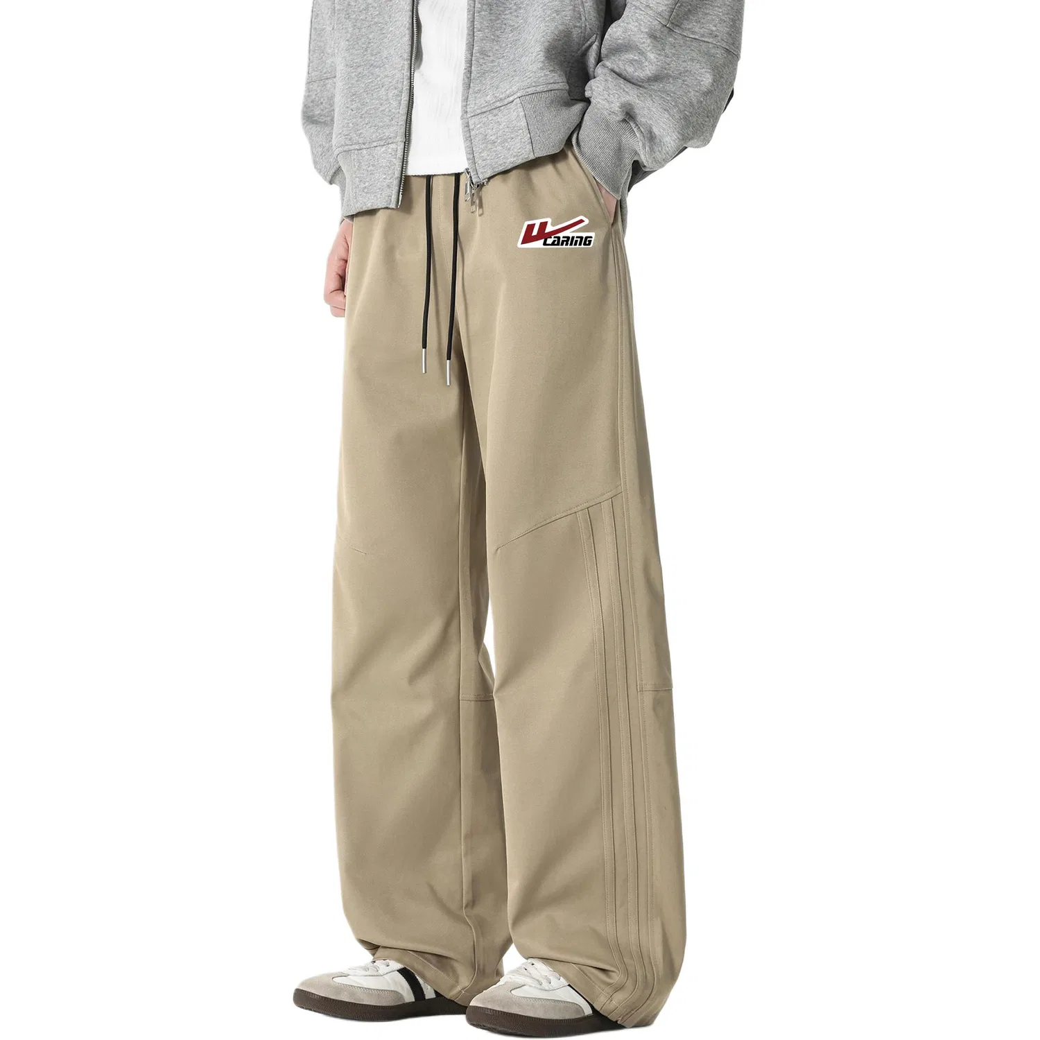 Женские повседневные брюки прямого кроя, свободная посадка, Casual Pants, WARRIOR, Black — фото 3