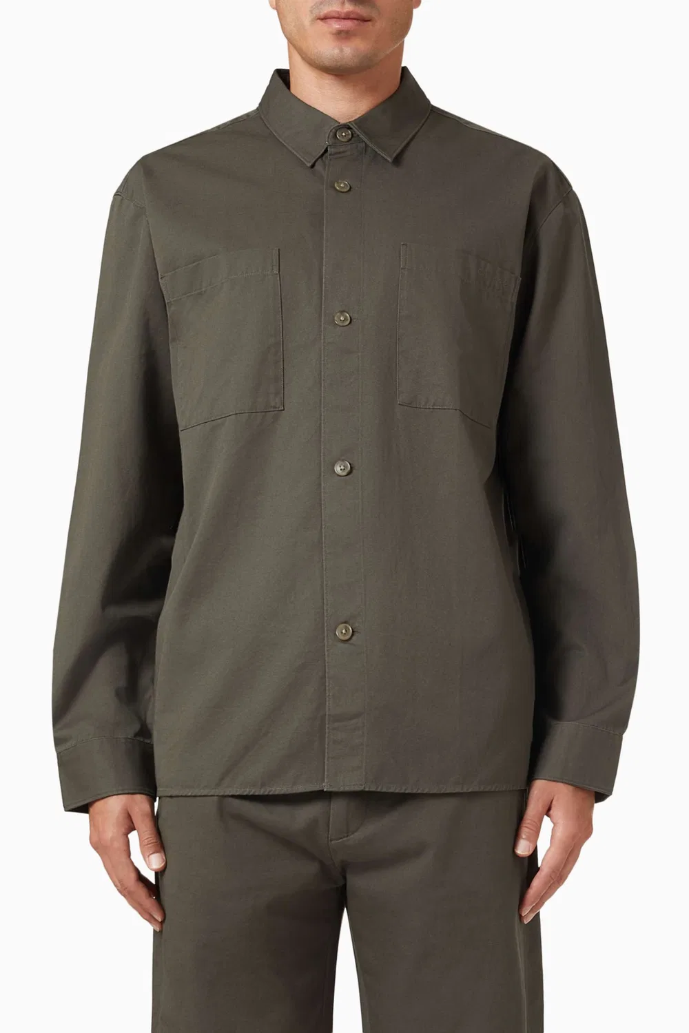 Рубашка овершот из твила Garment Wash Overshirt Calvin Klein