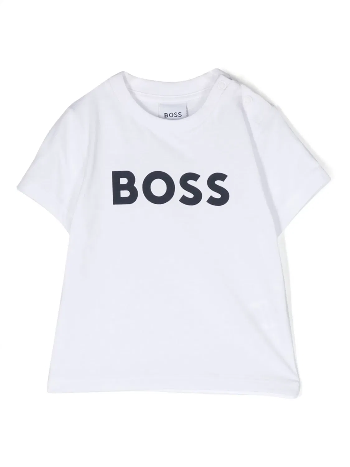 BOSS Футболка с логотипом, белая