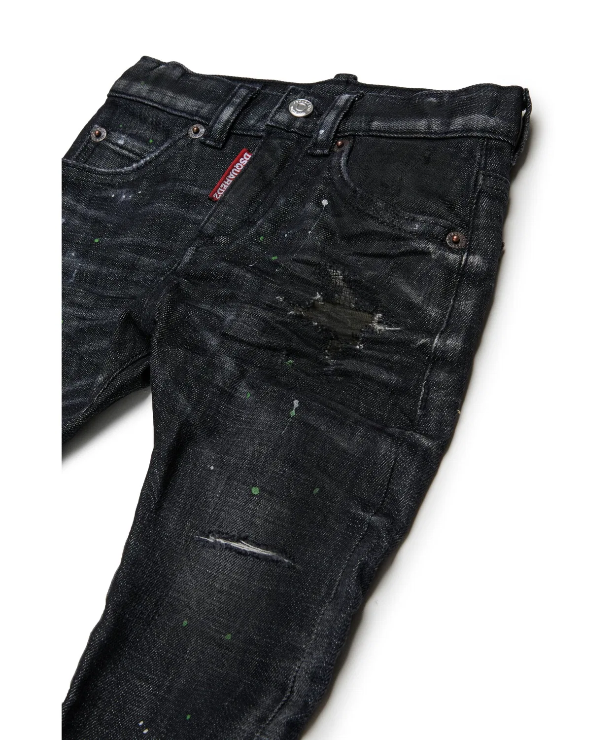 Детские джинсы с принтом Baby Denim DSQUARED2, Black — фото 3