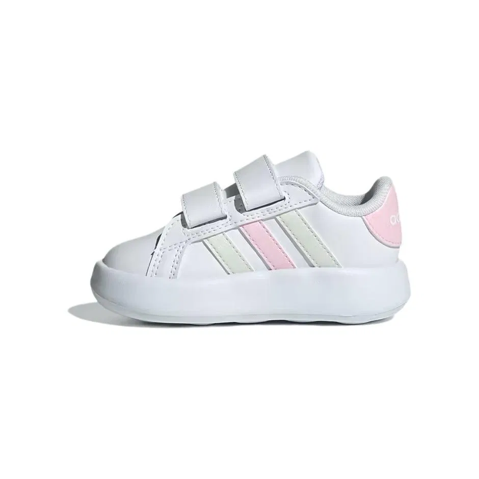 Детские кроссовки для девочек Adidas, White/Green/Pink — фото 3
