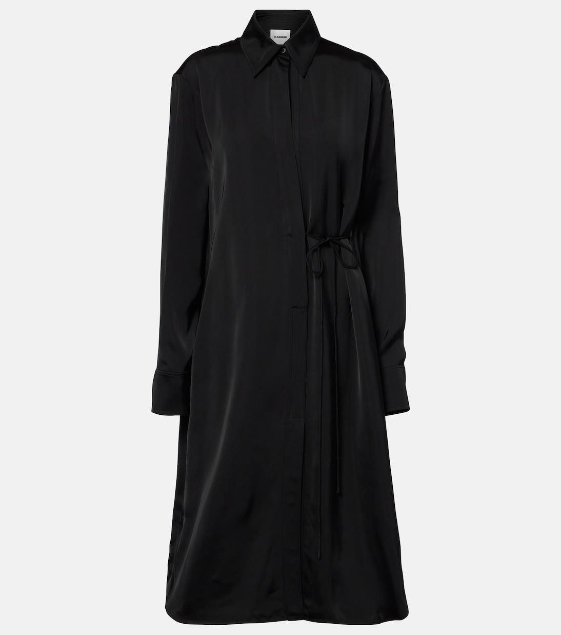 

Платье-поло из джерси Jil Sander, черный