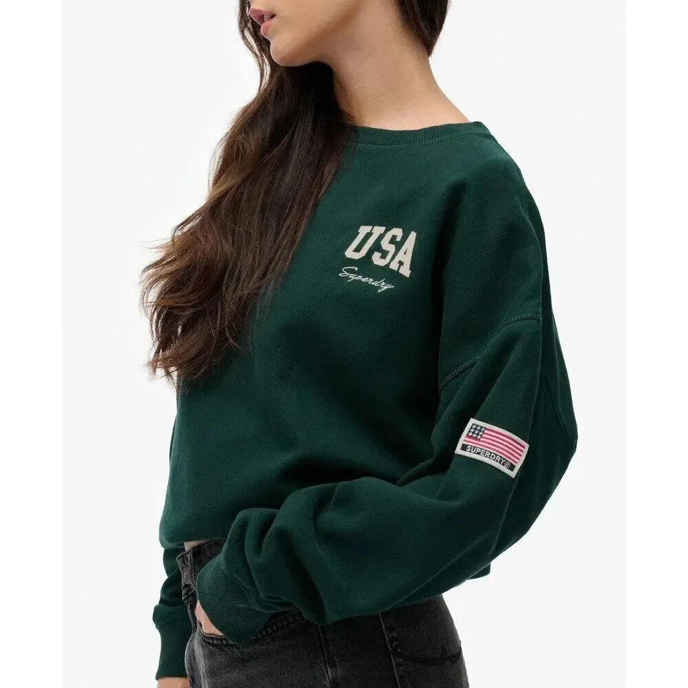 Женский свитшот Athletic Essentials Superdry, Grun — фото 3