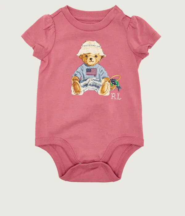 Детское боди для девочек Regular Fit Polo Ralph Lauren, Rosa