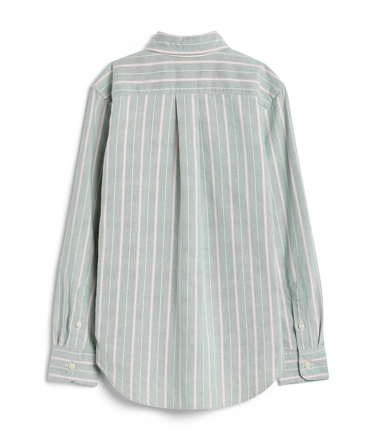 Полосатая хлопковая рубашка Оксфорд (для детей постарше) Polo Ralph Lauren Kids, Forest/Lavender Multicolor — фото 2